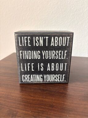Inspirational Block Sign - Black & White